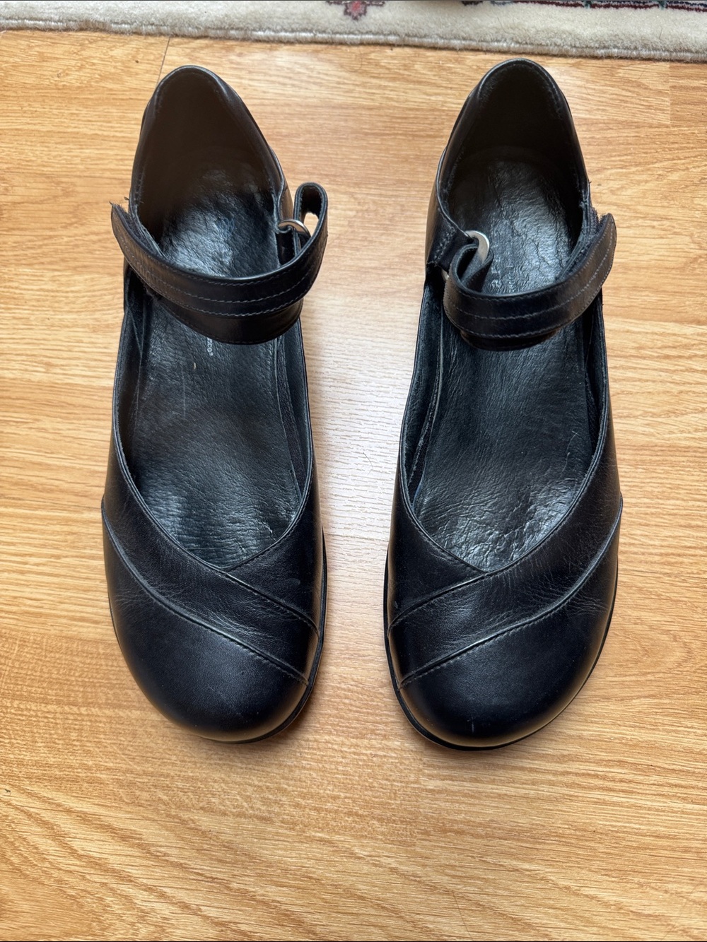 New Balance Black Aravon Mary Jane Heels with Ankle Strap